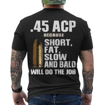 Fat Slow & Bald Men's Crewneck Short Sleeve Back Print T-shirt - Seseable