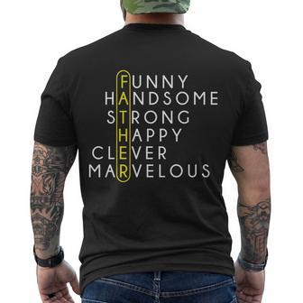 Father Acronym Fathers Day Men's Crewneck Short Sleeve Back Print T-shirt - Monsterry DE