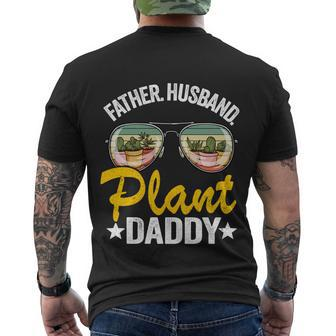 Father Husband Plant Daddy Succulent Gardener Plant Dad V2 Men's T-shirt Back Print - Thegiftio UK