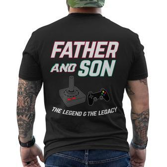 Father Nd Son Matching Outfit Gamer Video Gaming Fathers Day Men's T-shirt Back Print - Thegiftio UK