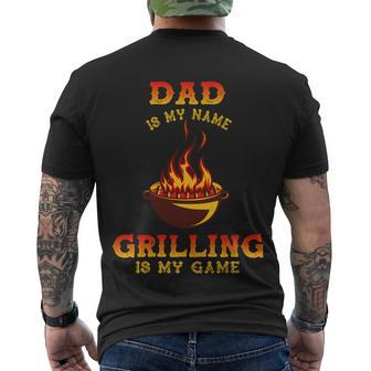Fathers Day Bbq Grilling Chef Dad Naughty Grilling Men's T-shirt Back Print - Thegiftio UK