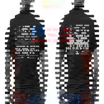 Fathers Day Best Dad Ever With Us American Flag Fathers Day Men's T-shirt Back Print - Thegiftio
