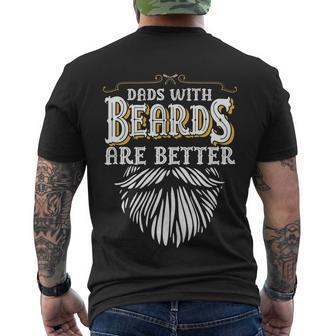 Fathers Day Dad Daddy Dads With Beards Are Better Great Men's T-shirt Back Print - Thegiftio UK