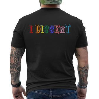 Feminist Power Resistance Equal Rights Lgbt I Dissent Great Gift Men's Crewneck Short Sleeve Back Print T-shirt - Monsterry CA