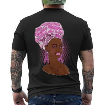 Fight Like A Queen Breast Cancer Awareness Men's Crewneck Short Sleeve Back Print T-shirt - Monsterry DE