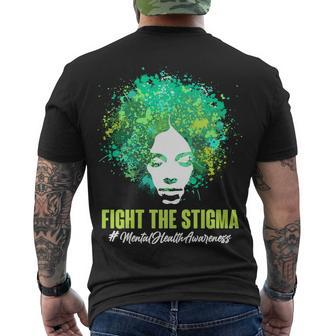 Fight The Stigma Mental Health Awareness Butterflies Men's Crewneck Short Sleeve Back Print T-shirt - Monsterry