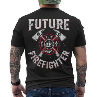 Firefighter Future Fire Dept Firefighter Thin Red Line Firefighter Lover Men's T-shirt Back Print - Seseable
