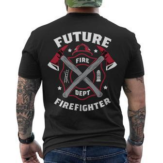 Firefighter Future Firefighter Volunteer Firefighter V2 Men's T-shirt Back Print - Seseable