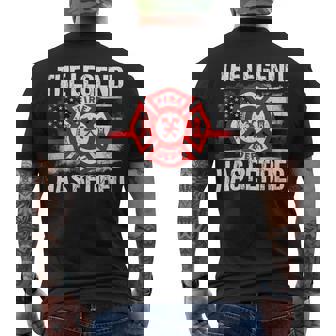 Firefighter The Legend Has Retired Firefighter Retirement Party Men's T-shirt Back Print | Seseable FR