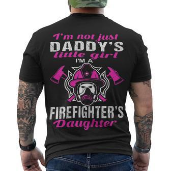 Firefighter Proud Daughter Of Firefighter Dad Firemans Girl Men's T-shirt Back Print - Seseable