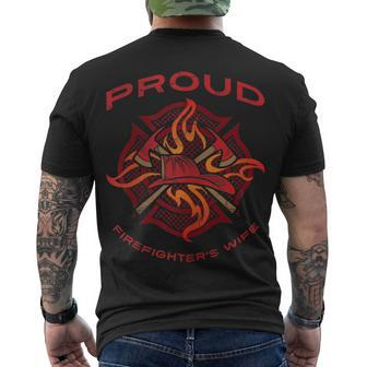 Firefighter Proud Firefighters Wife Firefighting Medic Pride Tshirt Men's T-shirt Back Print - Seseable
