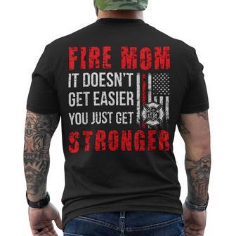 Firefighter Proud Firefighter Mom Fire Mom Of A Fireman Mother Men's T-shirt Back Print - Seseable