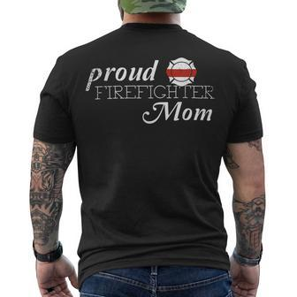 Firefighter Proud Firefighter Mom Firefighter T Hero Thin Red Line Men's T-shirt Back Print - Seseable