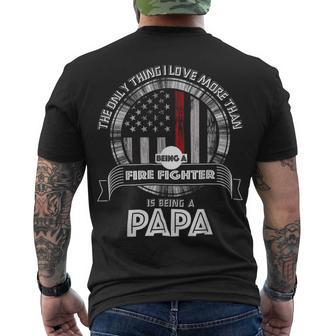Firefighter Retired Firefighter Dad Firefighter Dad Im A Papa Men's T-shirt Back Print - Seseable