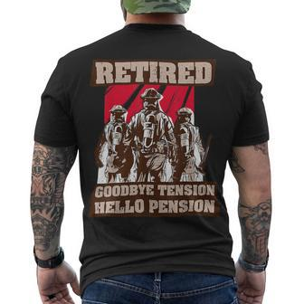 Firefighter Retired Fireman Retirement Plan Firefighter V3 Men's T-shirt Back Print - Seseable