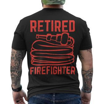 Firefighter Retired Firefighter Pension Retiring Men's T-shirt Back Print - Seseable