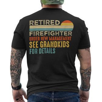 Firefighter Retired Firefighter Retirement Fun Saying Men's T-shirt Back Print - Seseable