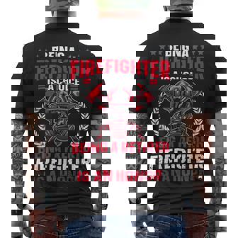 Firefighter Retirement Fireman & Fire Firefighter Retired V3 Men's T-shirt Back Print | Seseable FR