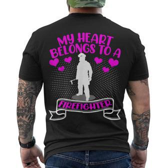 Firefighter Special Present For Firemen Firefighters Wife Girlfriend Men's T-shirt Back Print - Seseable