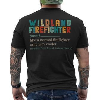Firefighter Wildland Fire Rescue Department Wildland Firefighter Men's T-shirt Back Print - Seseable