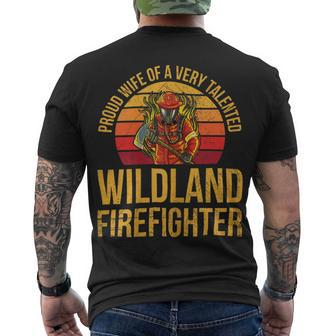 Firefighter Wildland Firefighting For A Wife Of A Firefighter Men's T-shirt Back Print - Seseable