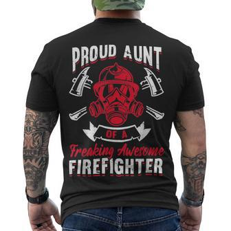 Firefighter Wildland Fireman Volunteer Firefighter Aunt Fire Department V2 Men's T-shirt Back Print - Seseable