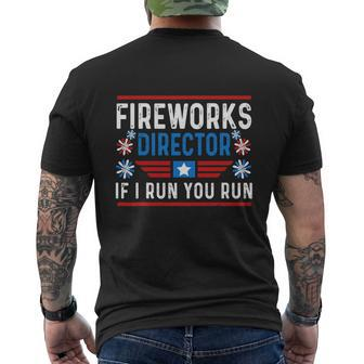 Firework Director I Run You Run Patriotic Men's Crewneck Short Sleeve Back Print T-shirt - Monsterry UK