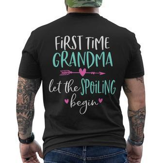 First Time Grandma Let The Spoiling Begin New 1St Time Tshirt Men's Crewneck Short Sleeve Back Print T-shirt - Monsterry UK