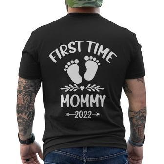 First Time Mommy 2022 Funny New Mom Promoted To Mommy Men's Crewneck Short Sleeve Back Print T-shirt - Monsterry