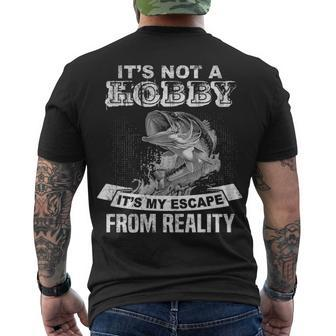 Fishing - Escape From Reality Men's Crewneck Short Sleeve Back Print T-shirt - Seseable
