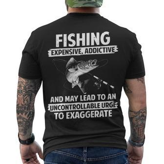 Fishing - Expensive Addictive Men's Crewneck Short Sleeve Back Print T-shirt - Seseable