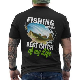 Fishing Husband Wife Marriage Men's Crewneck Short Sleeve Back Print T-shirt - Monsterry