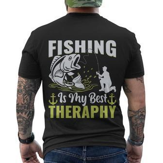 Fishing Is My Best Therapy Men's Crewneck Short Sleeve Back Print T-shirt - Monsterry AU