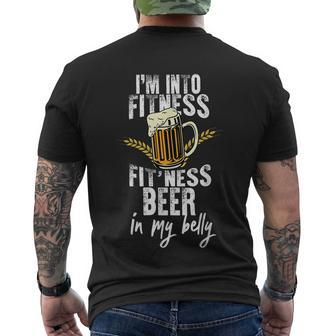 Im Into Fitness Fitness Beer In My Belly Workout Gym Men's T-shirt Back Print - Thegiftio UK