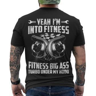 Fitness Turbo Men's Crewneck Short Sleeve Back Print T-shirt - Seseable
