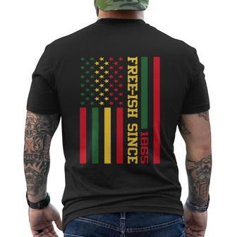 Flag African Freeish Black History Juneteenth 1865 Men's T-shirt Back Print - Thegiftio UK