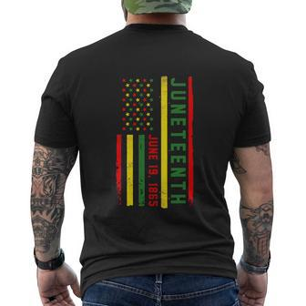 Flag Black Freedom Day Juneteenth June 19Th 1865 Men's T-shirt Back Print - Thegiftio UK