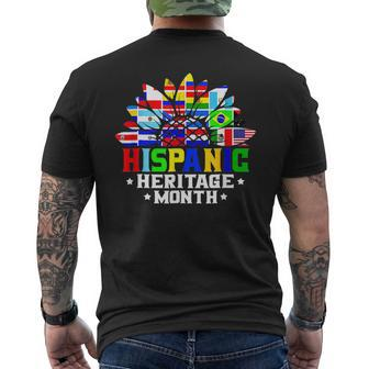 Flags National Hispanic Heritage Month Decoration Flags Men's T-shirt Back Print - Thegiftio UK