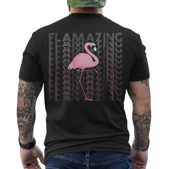 Flamazing Flamingo Wearing Sunglasses Men's T-shirt Back Print - Thegiftio UK