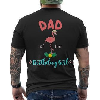 Flamingo Birthday Matching Mom Dad Group Outfit Men's T-shirt Back Print - Thegiftio UK