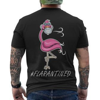 Flarantined Flamingo Wearing Face Mask Men's T-shirt Back Print - Thegiftio UK