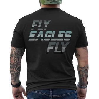 Fly Eagles Fly Fan Logo Tshirt Men's Crewneck Short Sleeve Back Print T-shirt - Monsterry AU