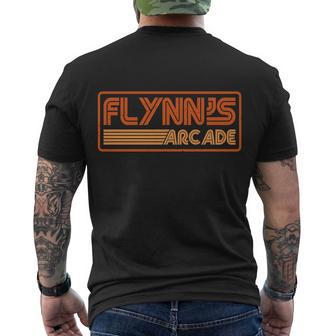 Flynns Arcade Vintage Retro 80S Logo Men's Crewneck Short Sleeve Back Print T-shirt - Monsterry AU