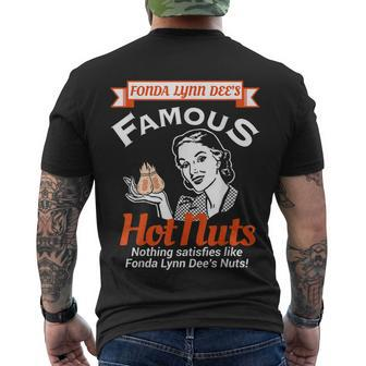 Fonda Lynn Dees Nuts Satisfies Funny Adult Humor Men's Crewneck Short Sleeve Back Print T-shirt - Monsterry DE
