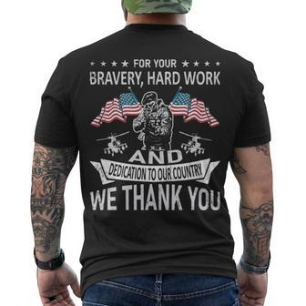 For Your Bravery Veteran Tshirt Men's Crewneck Short Sleeve Back Print T-shirt - Monsterry