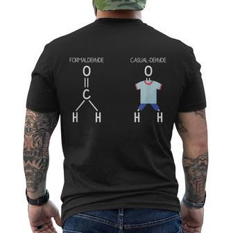 Formaldehyde Casualdehyde Chemistry Men's Crewneck Short Sleeve Back Print T-shirt - Monsterry