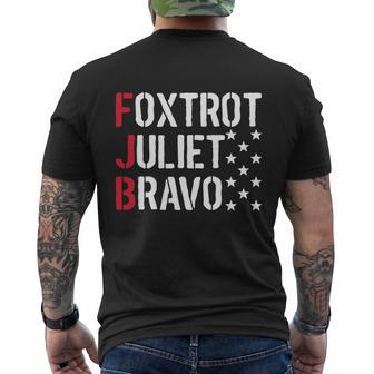 Foxtrot Juliet Bravo Funny Joe Biden Fjb Pro America Men's Crewneck Short Sleeve Back Print T-shirt - Monsterry AU