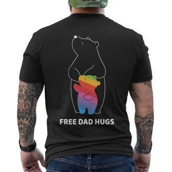 Free Dad Hugs Rainbow Lgbt Pride Month Men's Crewneck Short Sleeve Back Print T-shirt - Monsterry AU