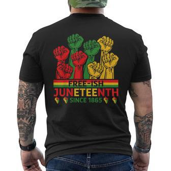Free-Ish Since 1865 With Pan African Flag For Junenth Men's T-shirt Back Print - Thegiftio UK