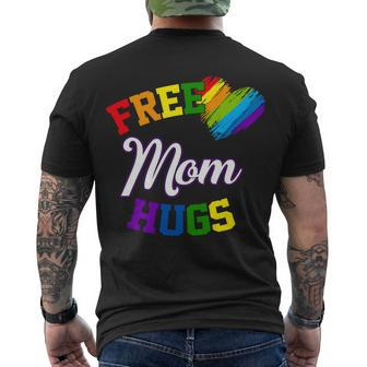 Free Mom Hugs Lgbt Gay Pride Heart Men's Crewneck Short Sleeve Back Print T-shirt - Monsterry UK